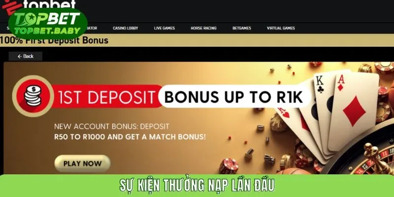 Sự kiện thưởng nạp lần đầu